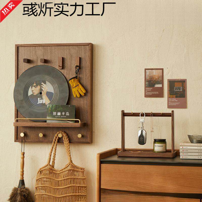 遮挡电表箱装饰画胡桃木网弱电箱盖板多媒体挂画实木电闸配电箱子