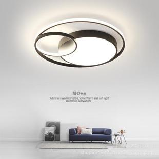 房间灯圆形书房灯led灯具 北欧简约现代吸顶灯家用卧室灯创意个性