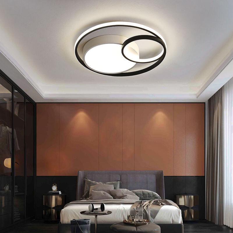 吸顶灯圆形主卧室简约现代LED个性家用温馨浪漫变光卧室书房灯