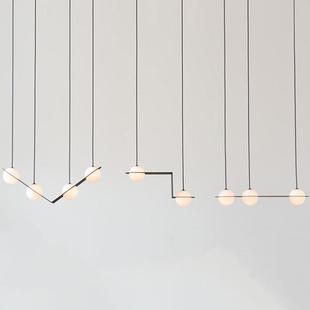 北欧现代吧台创意吊灯餐厅前台接待装饰橱窗简约分子球灯