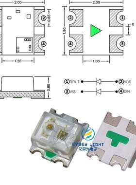 2020幻彩灯珠氛围车边灯条显卡支架光源 2020内置IC可编程RGB灯珠