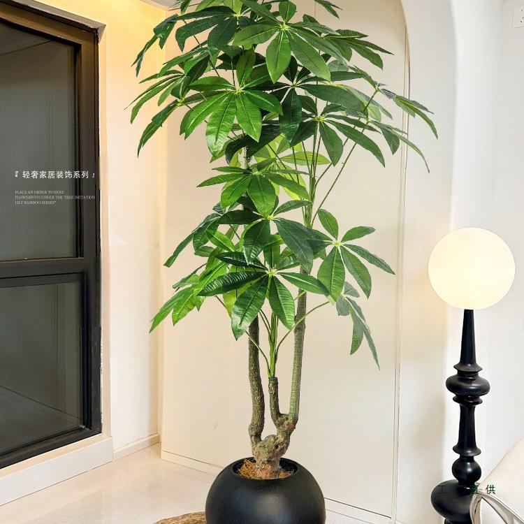 仿真绿植高端轻奢发财树室内客厅装饰摆件假盆栽造景假花仿生植物
