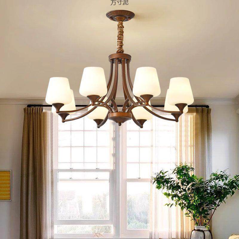 美式吊灯客厅餐厅卧室灯饰乡村复古风铁艺玻璃法式简约大气灯具厂,电子元器件市场,集成电路（IC）,淘宝优惠券,粉丝福利购,淘宝优惠卷