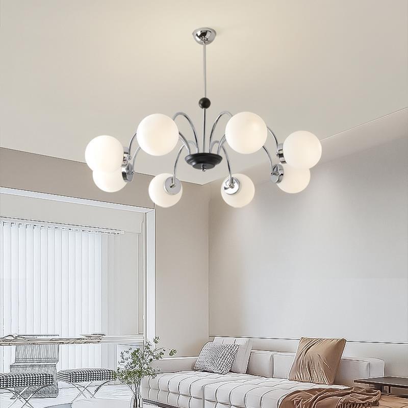 简约魔豆吊灯主灯中古餐厅法式风卧室灯轻奢奶油灯具客厅新款