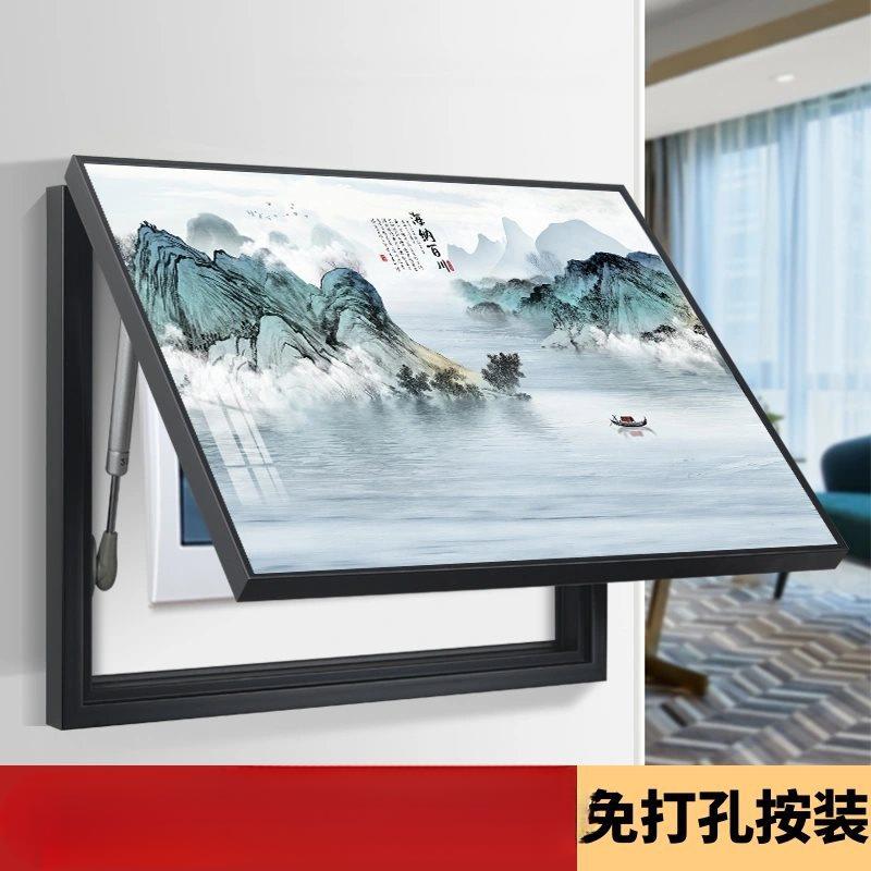 电表箱装饰画现代简约客厅餐厅挂画配电箱新中式壁画隐藏艺术轻奢