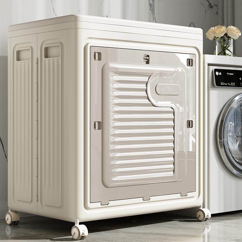 衣服收纳箱整理箱家用衣服带盖可折叠大容量带滑轮新款储物柜