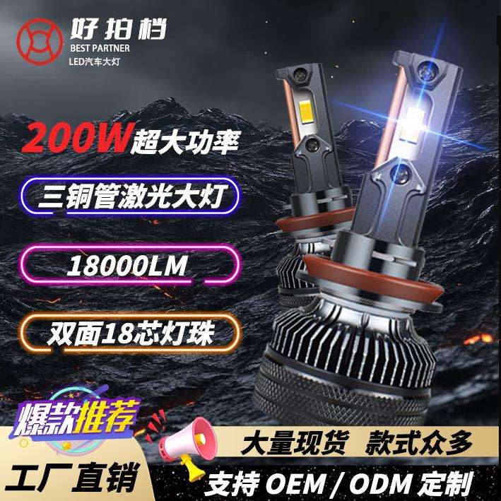 新设计Y50三铜管 16000流明LED大灯120W-85W-65W 工厂直供现货供
