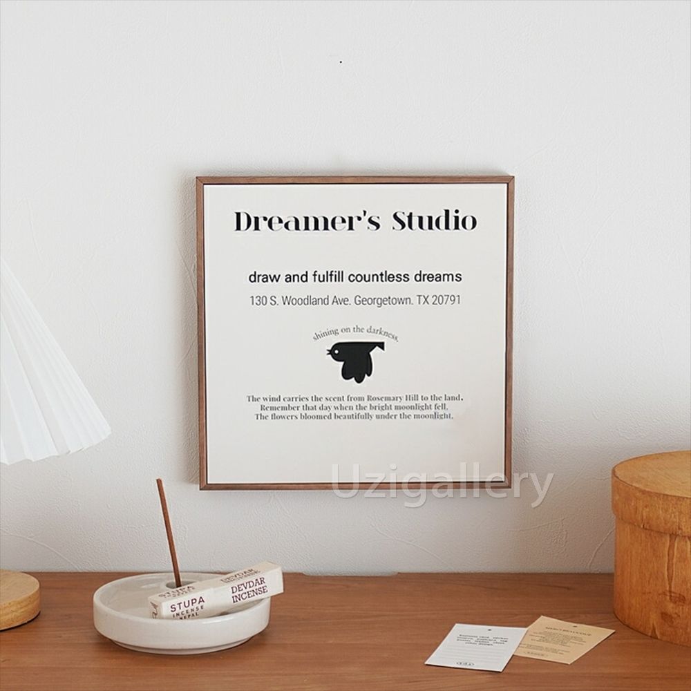 优雅浪漫法式字母有框装饰画