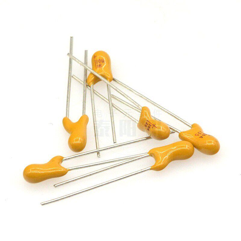 插件钽电容35v0.1uF有极性钽电容器1C06脚距2.54mm直插35伏0.1微