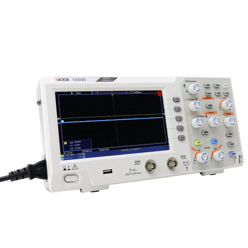 VICTOR胜利VC1050S数字储存示波器双通道示波器台式示波表50MHz