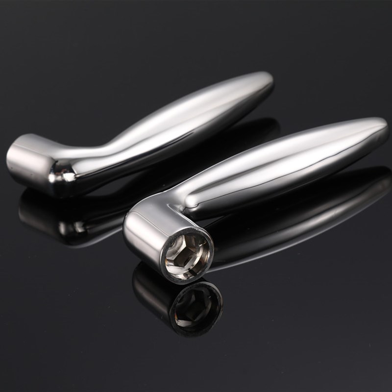 防盗门把手不锈钢加厚金属手柄替换内六角门把O大门 拉手门锁配件