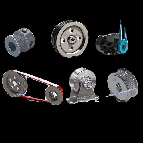 正时同步皮带轮V型齿型传动带轮绳索滑轮sw catia ug stp模型图纸