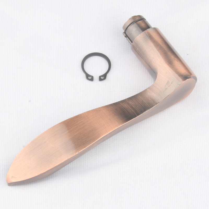 防盗门把手曲线拉手全铝加厚金属手柄G替换六角塑料门把大门锁配