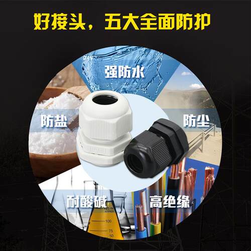 电缆防水接头密封塑料箱进线出线配电箱进出线密封头电焊机锁紧