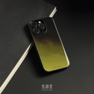 「焦茶梅青」壳语堂新中式适用苹果iphone16Promax手机壳14Pro/13pro防滑华为安卓全包玻璃高级感小众手机壳