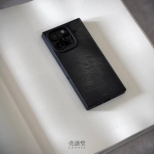 「黑曜凝岩」壳语堂新中式适用苹果iphone18Promax高级感手机壳17Pro/16pro防滑方形玻璃小众手机壳15pro/14