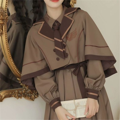 洛丽塔连衣裙复古魔法斗篷套装