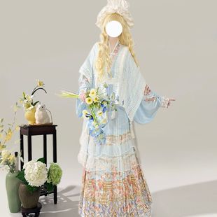 念岁安原创汉服汉洋折衷明制交领琵琶袖马面裙洛丽塔圣诞秋冬套装