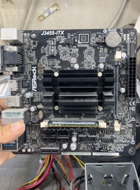 售前询价出一块拆机华擎J3455 ITX 17X17 nas群晖主板