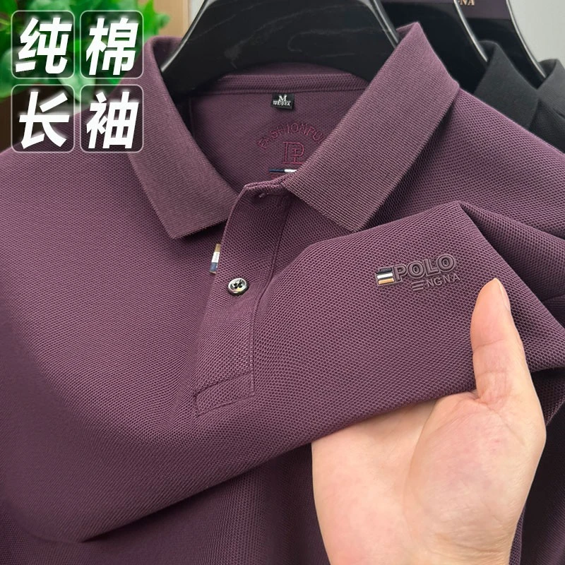 喜尚喜男装服饰严选商城2026新款男士精梳棉Polo衫上衣长袖男装