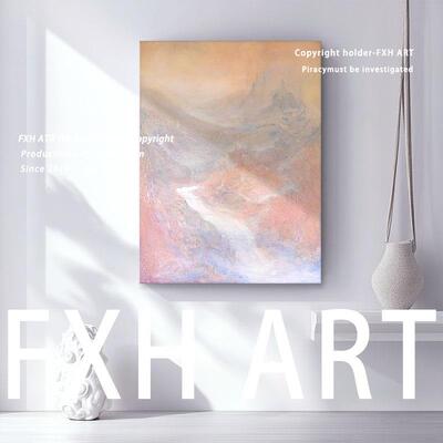 顺丰FXH.流水生财系列《喜至庆来》现代风手绘油画卧室软装创意装