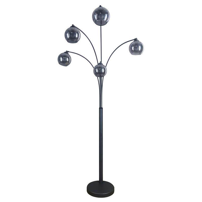 落地灯高档五头玻璃罩大理石底座高端可调奢华设计师款欧式风格