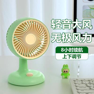 2025新款桌面风扇小型家用静音办公室桌上学生宿舍上课静音长续航