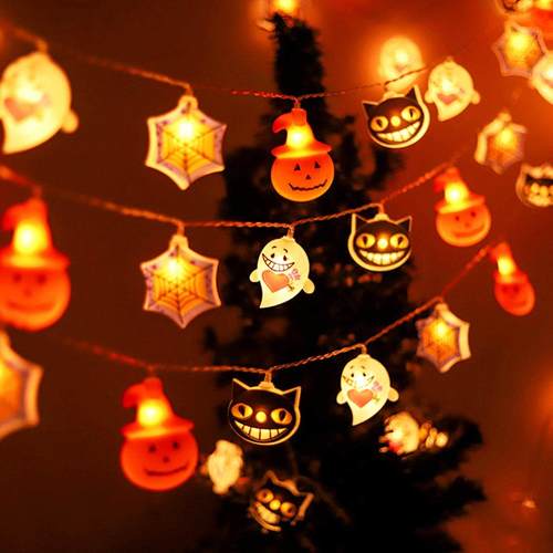LED万圣节装饰灯南瓜灯氛围彩灯鬼屋场景布置道具挂件氛围小灯串