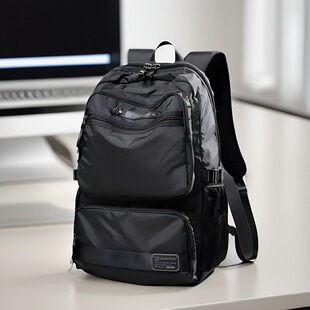双肩包男新款背包旅行包轻便大容量防水学生书包电脑包商务出差