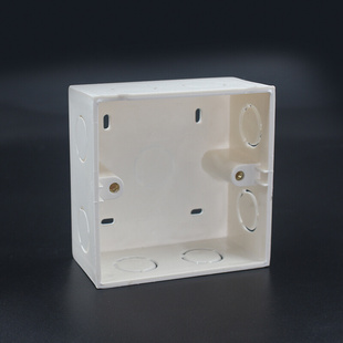 明装 阻燃PVC接线 接线盒 加厚 加深 86型开关插座通用底盒 明盒