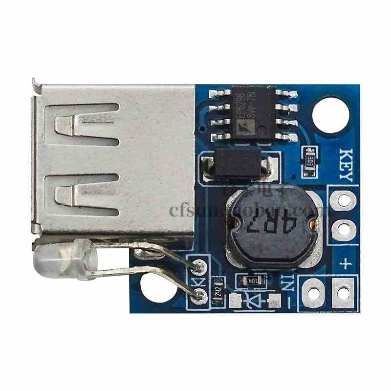 DC-DC升压模块超小移动电源板 带电量指示3A高效率升压板