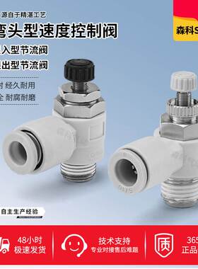 气管接头节流阀调速阀AS1211F/2211F/3211F-M5/01/02-04/06/08/SL