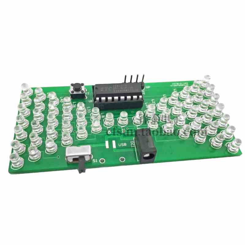 LED灯电子沙漏套件 焊接练习/趣味DIY电子制作/STC15W201S单片机