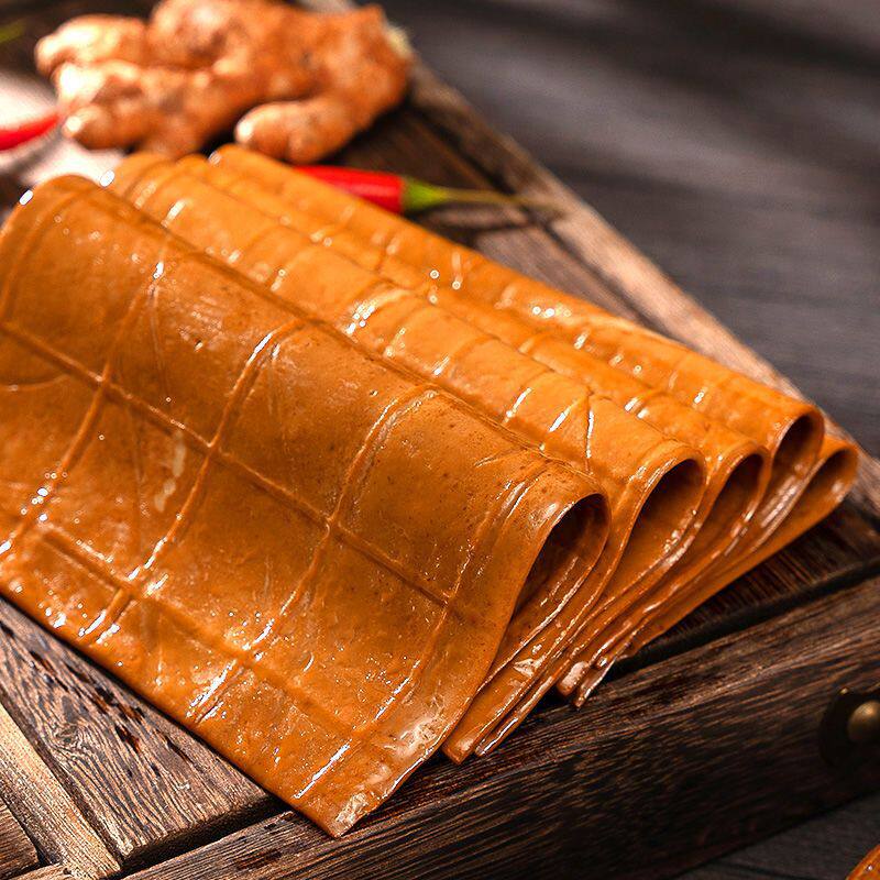 整张牛皮豆干起泡豆干重庆火锅烧烤串串食材卤香网红豆腐干油豆皮