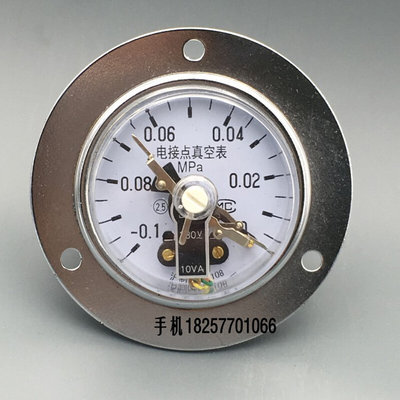 。天湖YX-60ZT轴向带边电接点压力表 真空表 气压水压表0-1MPA