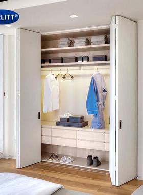 衣柜叠门无轨吊滑轮拉门衣道帽间折轨道下过门两折衣柜吊Gurlitt