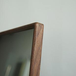 夜礼雨20240808春山梳妆镜复 黑胡桃挂木桌面古中式墙物台式化妆