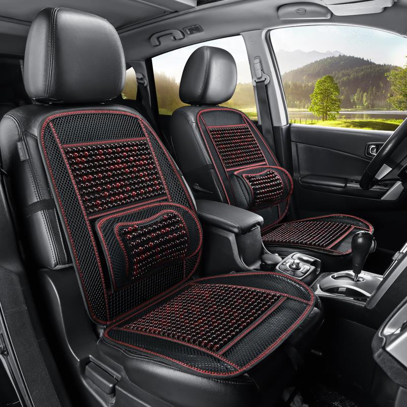 夏季木珠透气汽车护腰靠办垫木珠腰垫腰托垫坐垫按摩靠背腰枕公椅