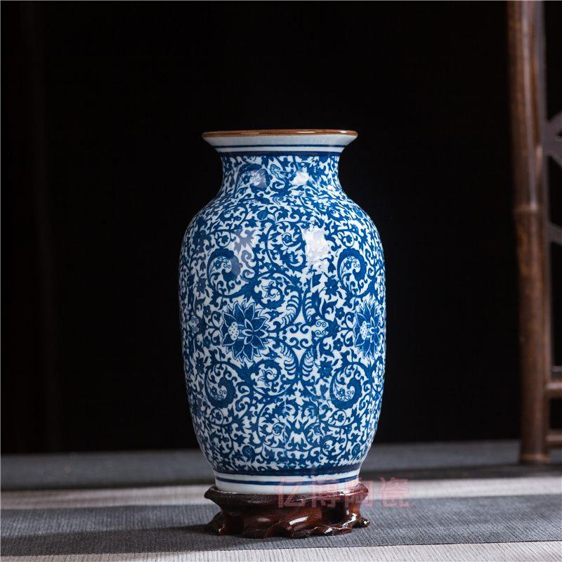 瓷景德0202镇陶器仿古典青花瓷玩号花瓶家居装饰品酒柜博古架中摆
