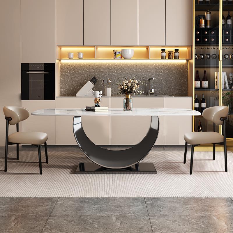 意式极简岩板餐方桌C25527桌椅合现代简约轻奢家组用小户型长形饭