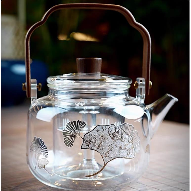 式提梁茶壶加温烧厚耐高玻璃中蒸煮一体两用茶器电陶XVX炉单水壶