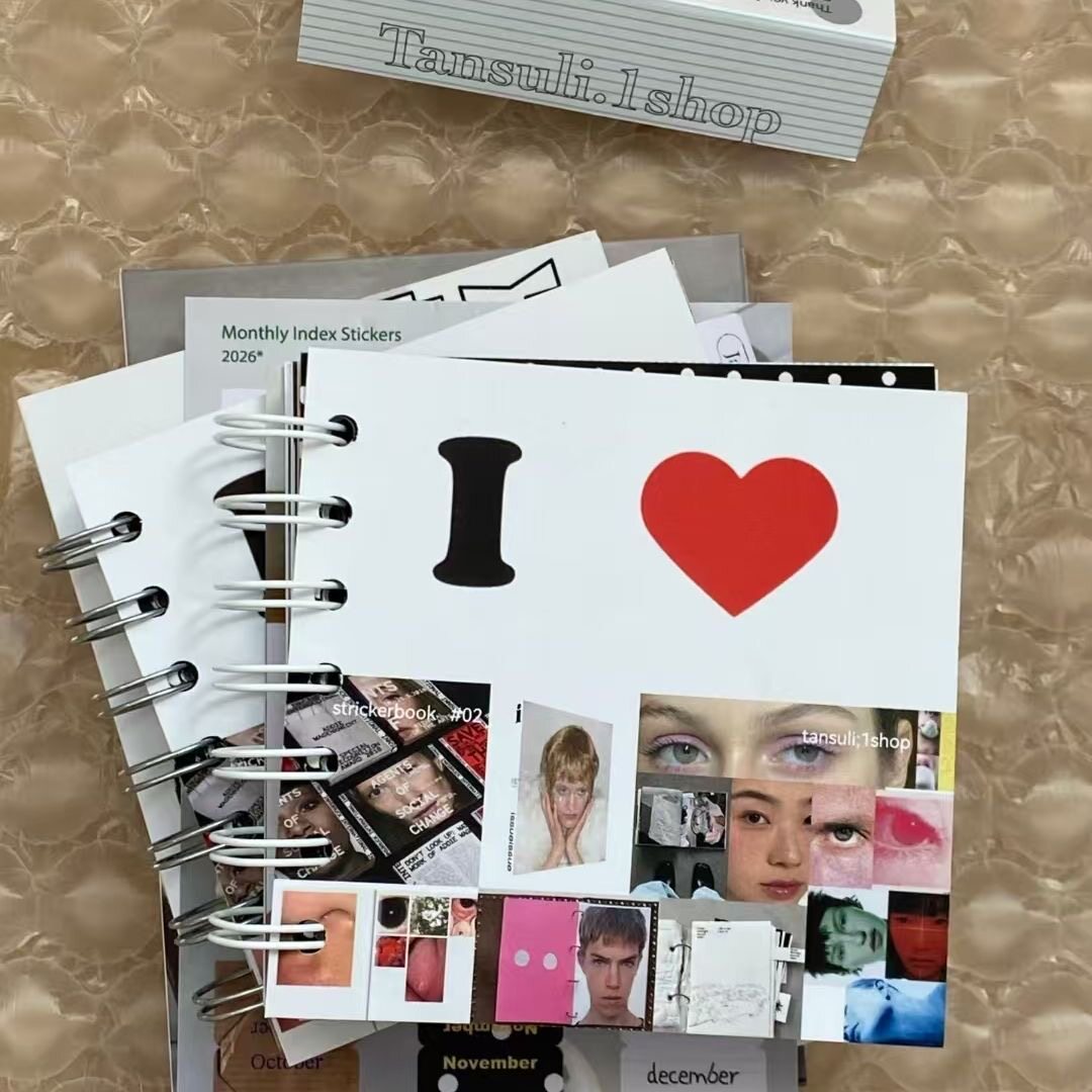 欧美小众贴纸书高颜值素材美式ins手账装饰延边切膜素材贴画学生