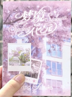 梦境花园早春日记贴纸书一整本多种切膜贴纸学生文字少女心日记本