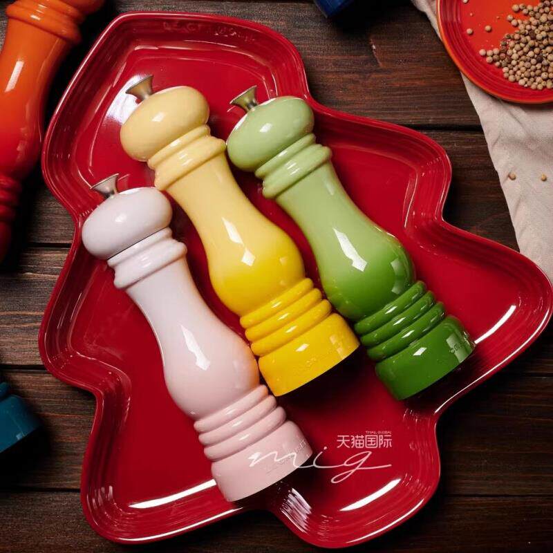 法国Le Creuset/酷彩 研磨瓶21cm胡椒海盐食盐调味品罐陶瓷研磨器