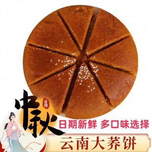 无糖月饼抗饿低卡低脂͌零食云南大荞饼大饼子荞三香月饼糕点 老式