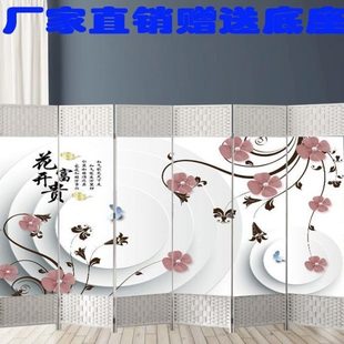 进门玄关移动座屏遮挡办公室进门挡屏风隔断客厅门卧室折屏帘折叠