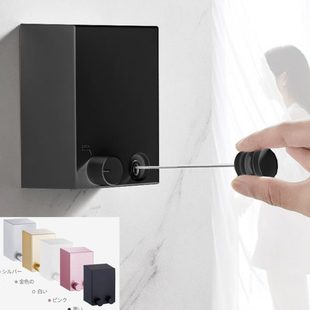 室内家用阳台晾衣神器免打孔晒衣绳伸缩晾衣架钢丝收缩隐形晾衣绳