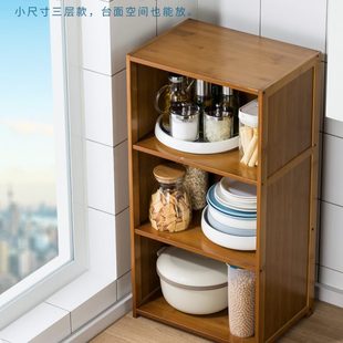 带门放锅收纳架储物柜家用调料窄缝隙碗碟厨房夹缝置物架落地多层