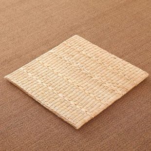 家用地 方形地板上玉米皮榻榻米垫子蒲团坐垫阳台草编编织飘窗日式