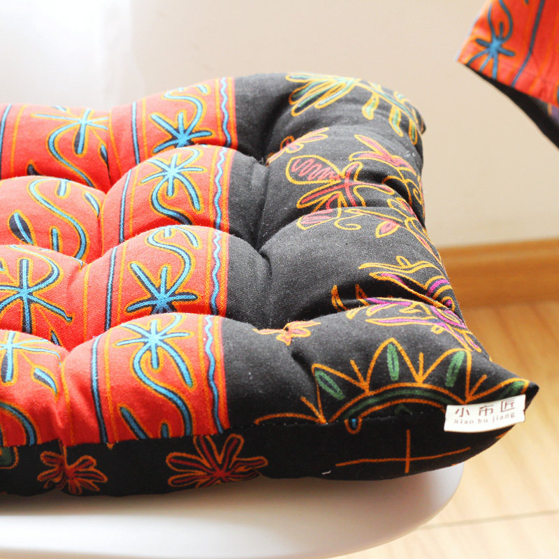 东南亚泰国风棉麻坐垫布艺异域四季加厚办公室餐桌椅子座垫子中式